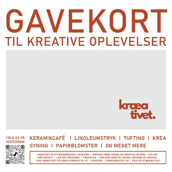 Gavekort til kreative oplevelser hos Kræativet Aarhus