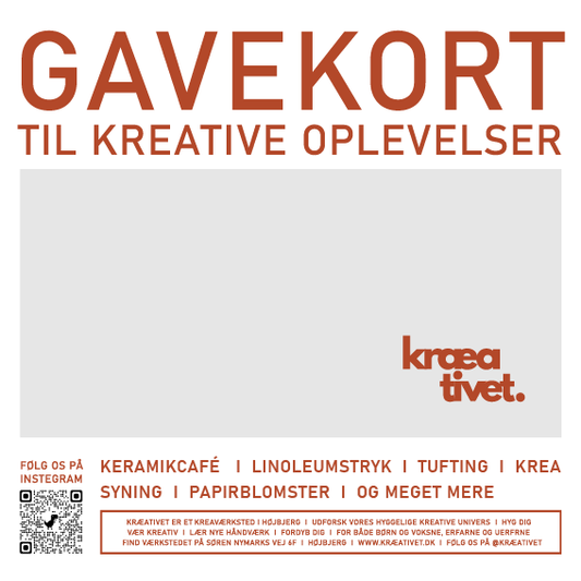 Gavekort til kreative oplevelser hos Kræativet Aarhus